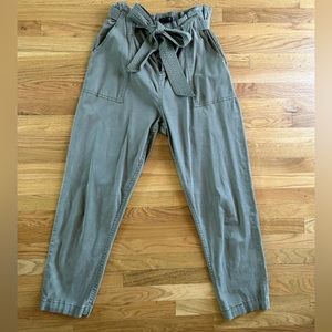 Topshop paper bag khakis, size 8.